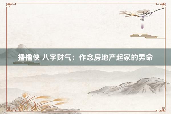 撸撸侠 八字财气：作念房地产起家的男命